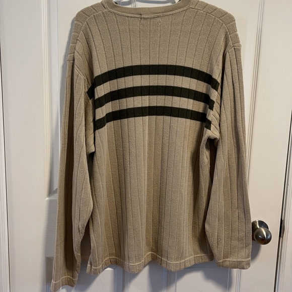 Marks work Warehouse shirt tan with green stripes - Picture 5 of 8